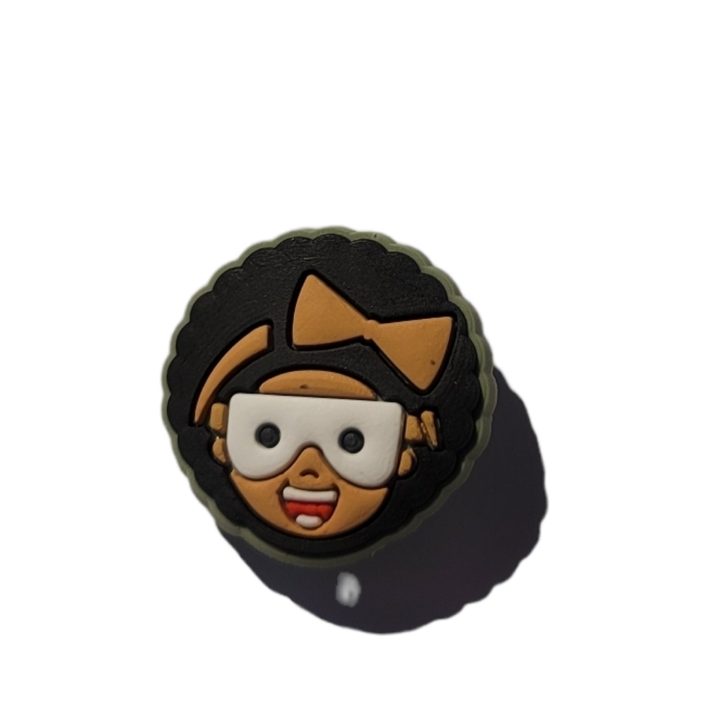 Little Black With Glasses Croc Charm